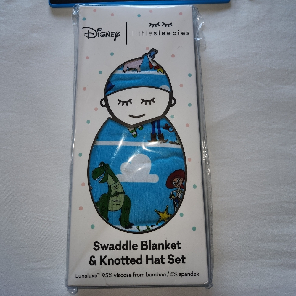 Little Sleepies Toy Story Swaddle Blanket & Hat Set